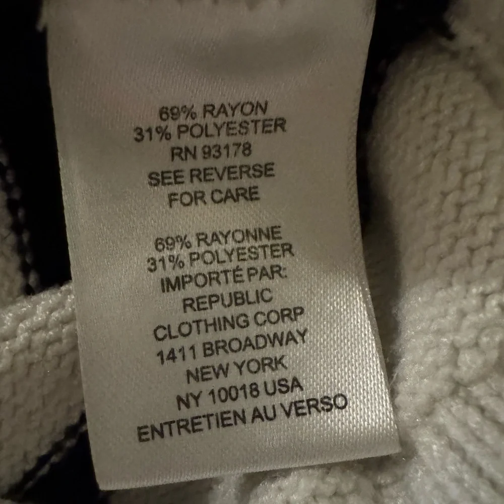 Truth by Republic Striped Knit Sweater Black White  Small - Picture 3 of 7